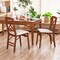 Folding Dining Chairs Set of 2 with Padded Seat, Rubber Wood Frame and Space-Saving Design
